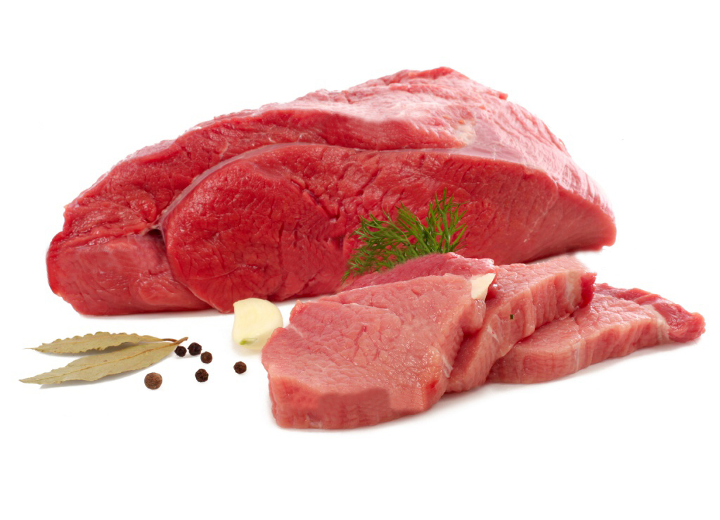 Fresh-beef-on-white-background