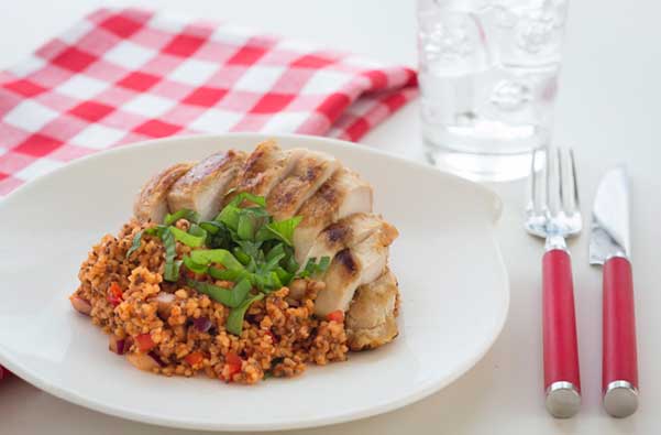 kotopoulo me pligoyri kokkinisto